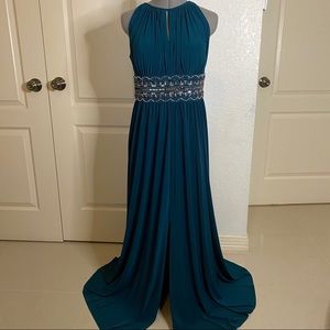 R&M Richards Teal Long Dress (Sz 8)